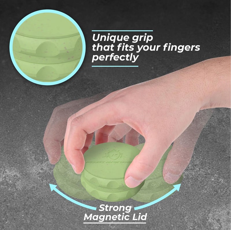 KOZO 2.5" Spice Grinder 2-Piece, Strong Grip By . (Green) - Image 3